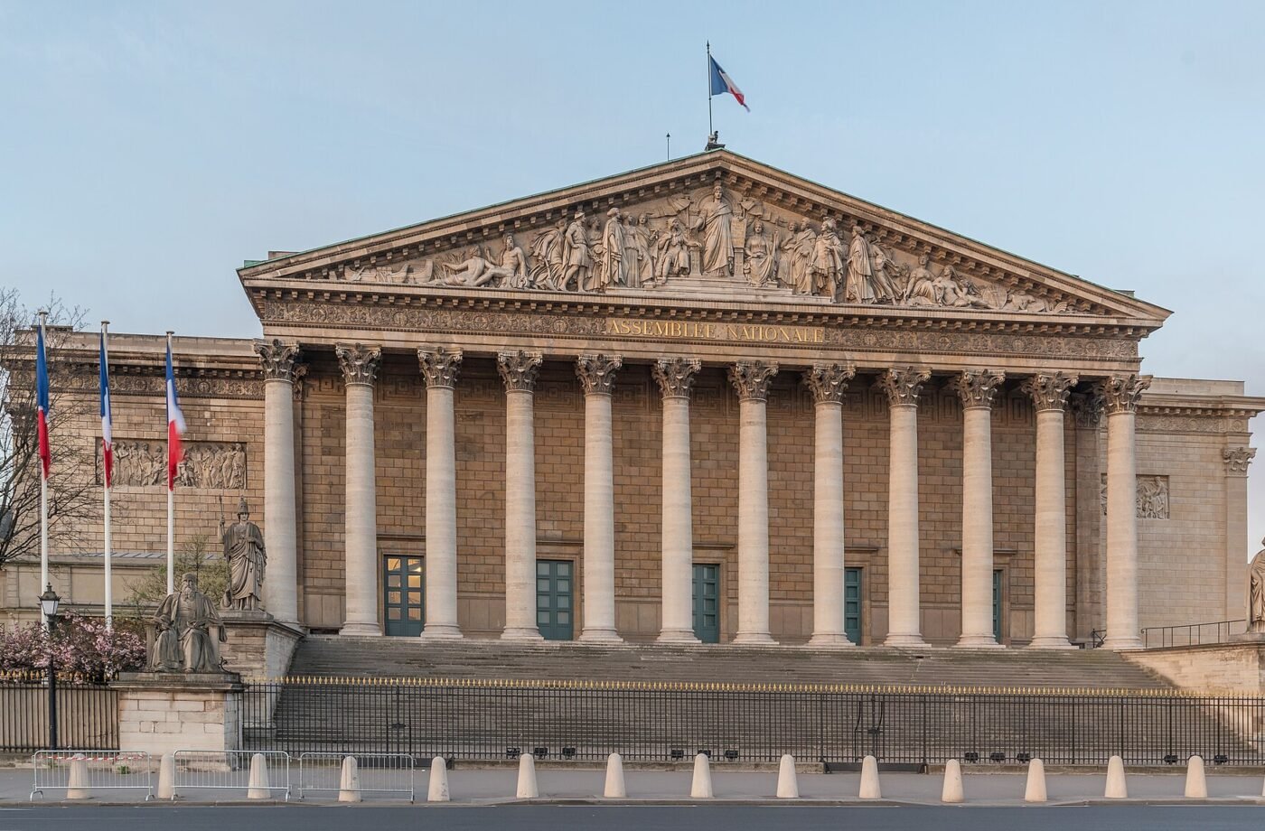 Le Palais Bourbon, siège de l'Assemblée nationale, à Paris