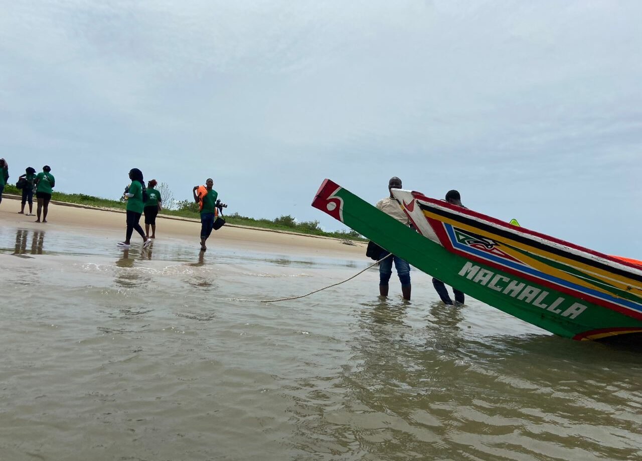 une pirogue dans le delta du Saloum, au Sénégal.